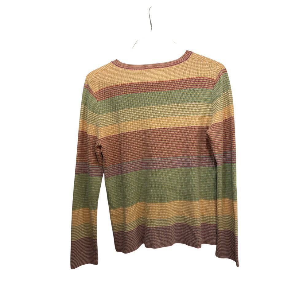 Pendleton Sweater 100% Cotton Crew Neck Striped Print Multicolor Size Medium - Picture 2 of 7